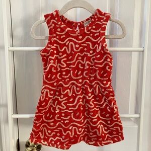 Brand New Fin + Vince Red Toweling Jumpsuit 6-12m